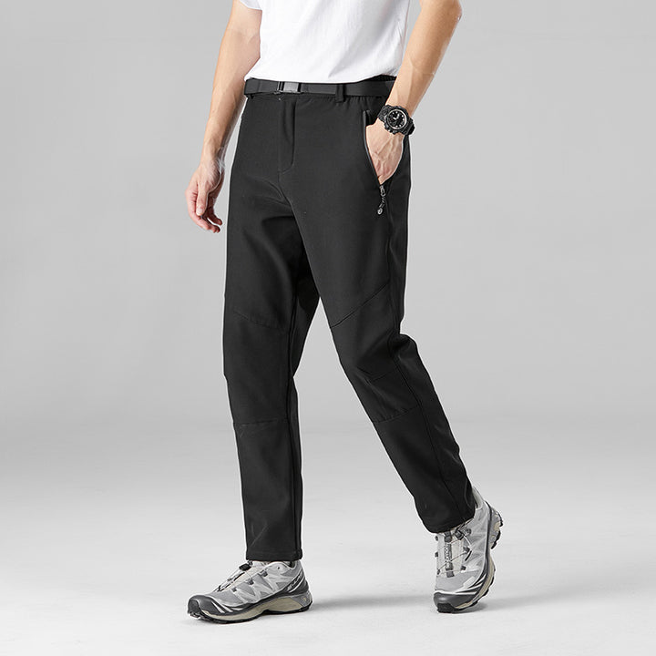 Men's Softshell Trekking Pants with Ergonomic Knees, Elastic Waistband and Zipper Pockets Mune Fashion