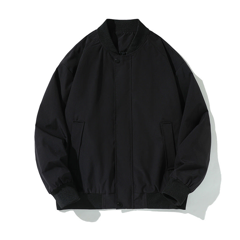 Women's Lightweight Bomber Jacket with Ribbed Hem, Snap Button Placket and Concealed Side Pockets Mune Fashion