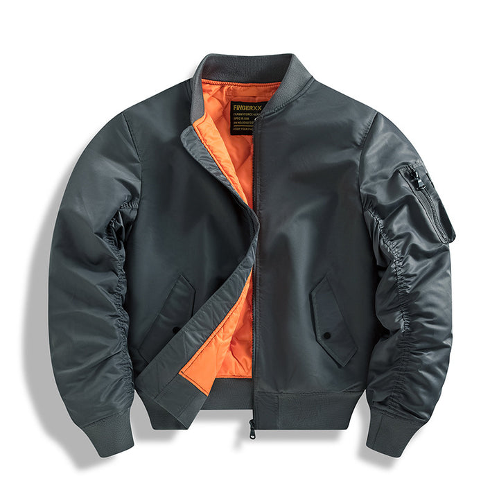 Herren Bomberjacke im MA-1 Stil mit kontrastreichem Steppfutter Mune Fashion