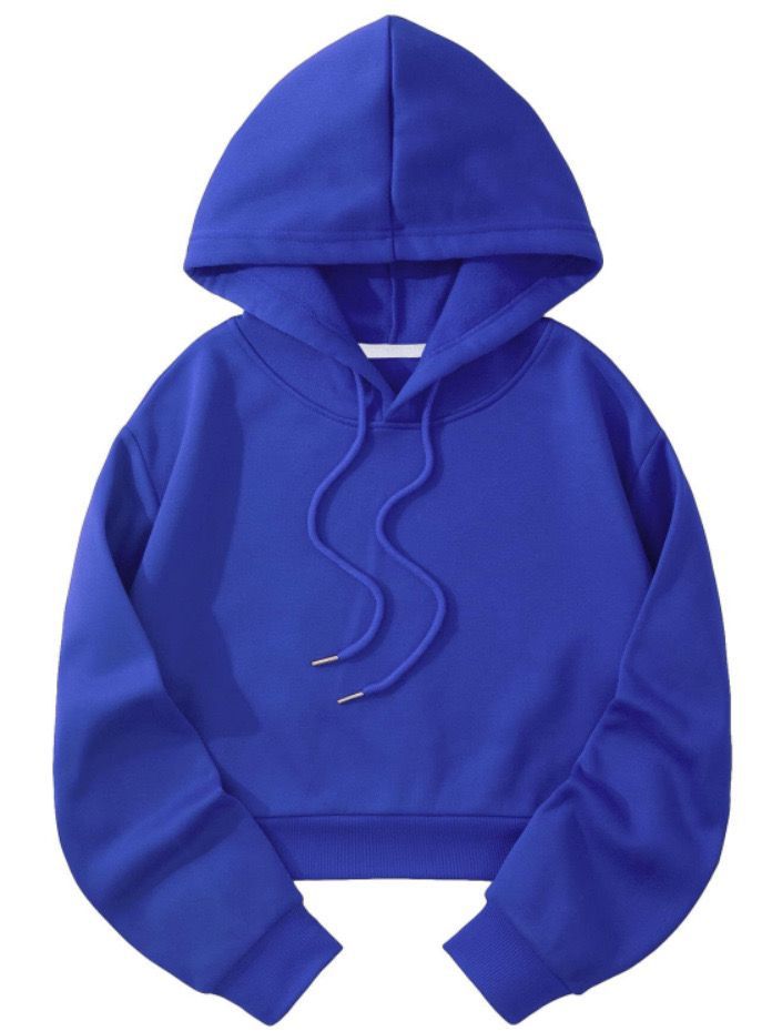 Women's cropped hoodie with soft fleece interior and elastic ribbed hem Mune Fashion