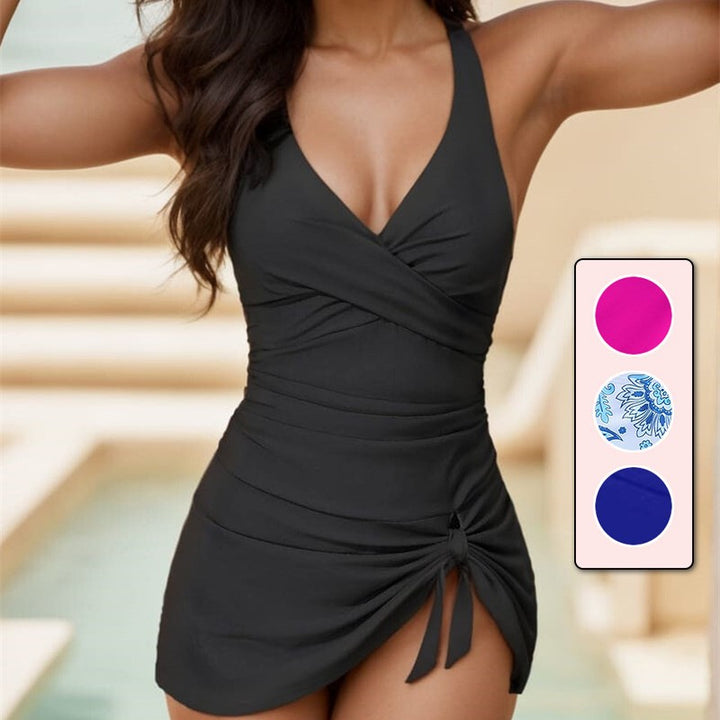 Ladies Refined Swimsuit with Wrap Skirt Mune Fashion