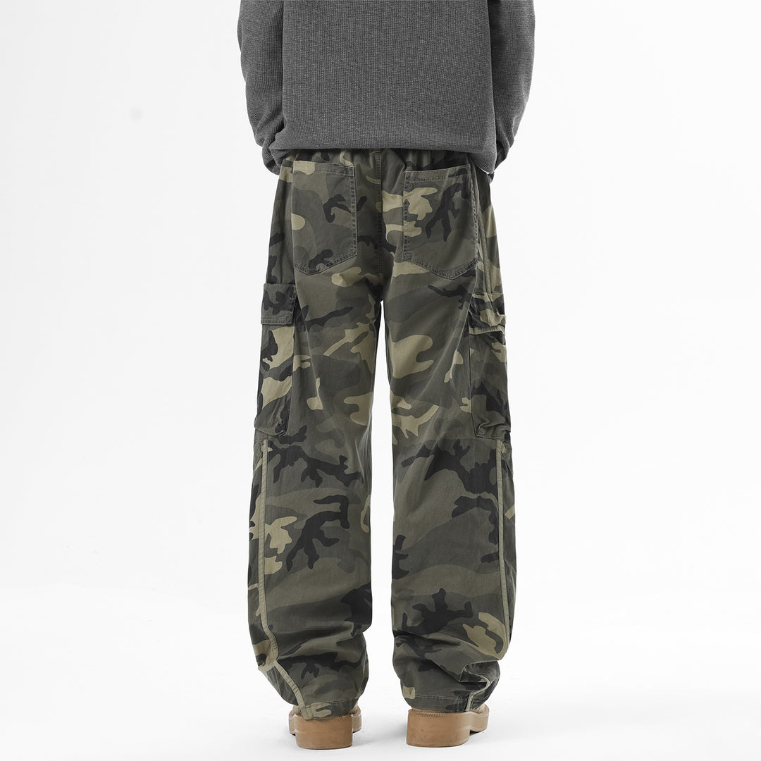 Herren Cargohose mit elastischem Bund, Tunnelzug und Mehrfach‑Taschen Mune Fashion