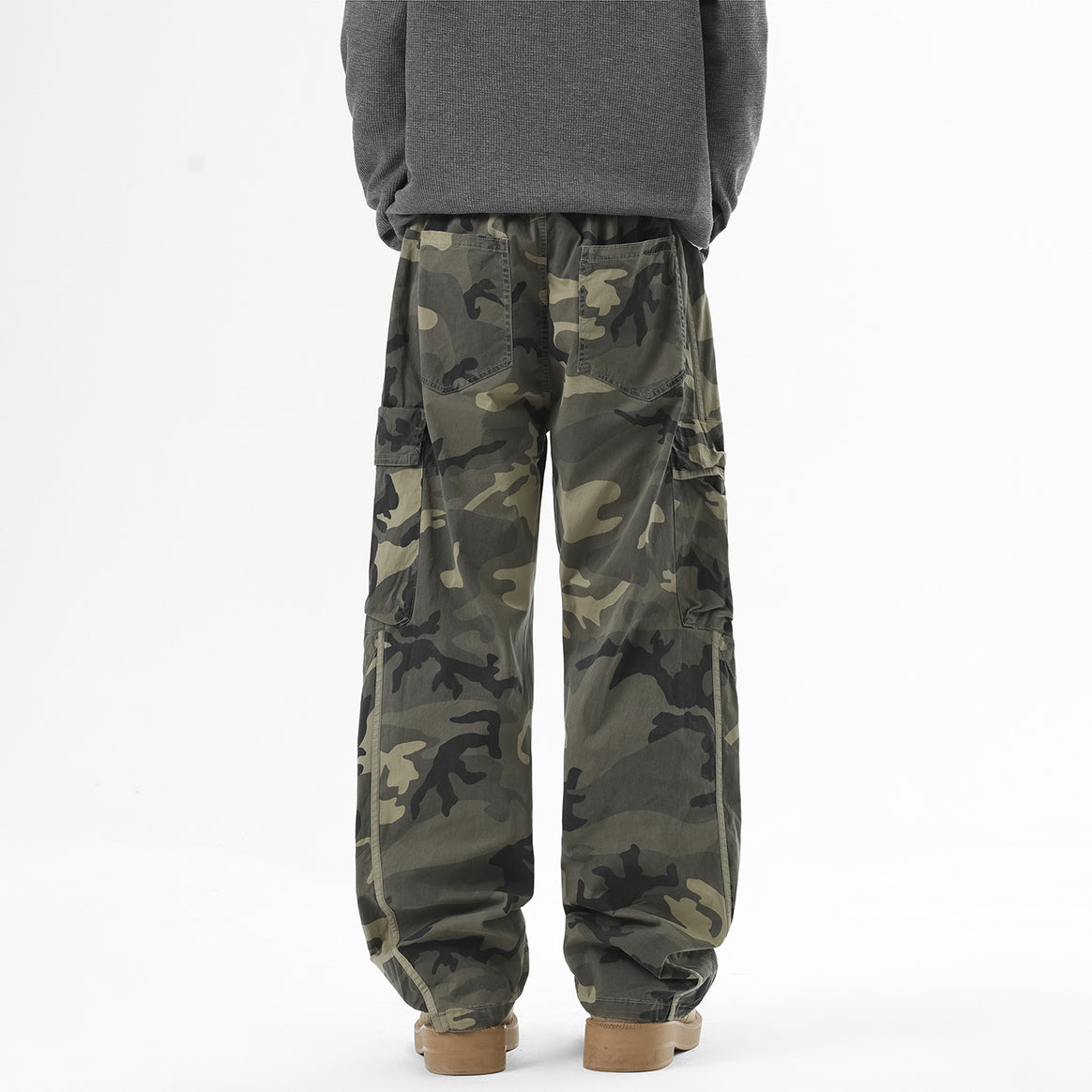 Herren Cargohose mit elastischem Bund, Tunnelzug und Mehrfach‑Taschen Mune Fashion