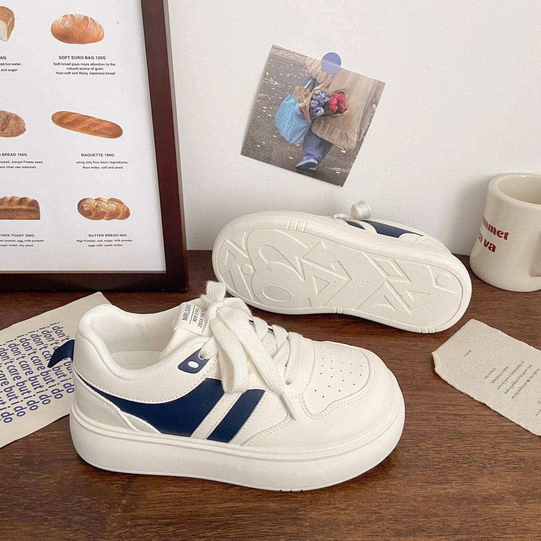 Women's fashionable platform sneakers with stylish contrast stripes Mune Fashion
