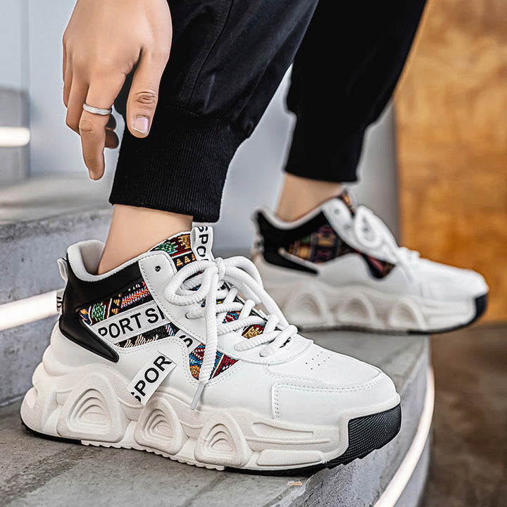Women's Sporty Chunky Sneakers with Innovative Pattern Design Mune Fashion