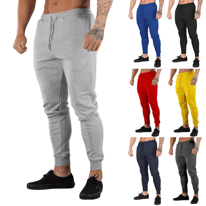 Men's slim fit fleece lounge pants with drawstring, side pockets, and ribbed cuffs Mune Fashion