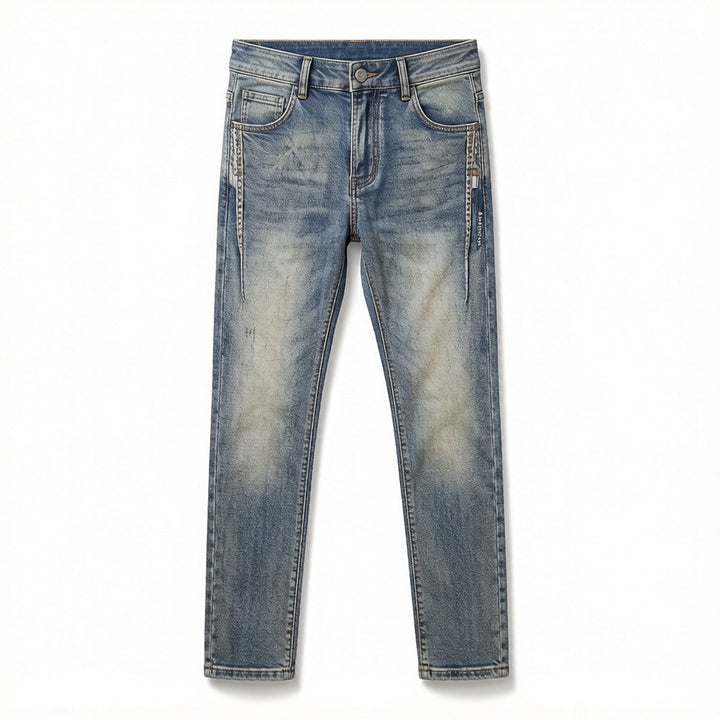 Men's Fashion Wide-Cut Jeans with Practical Pockets Mune Fashion
