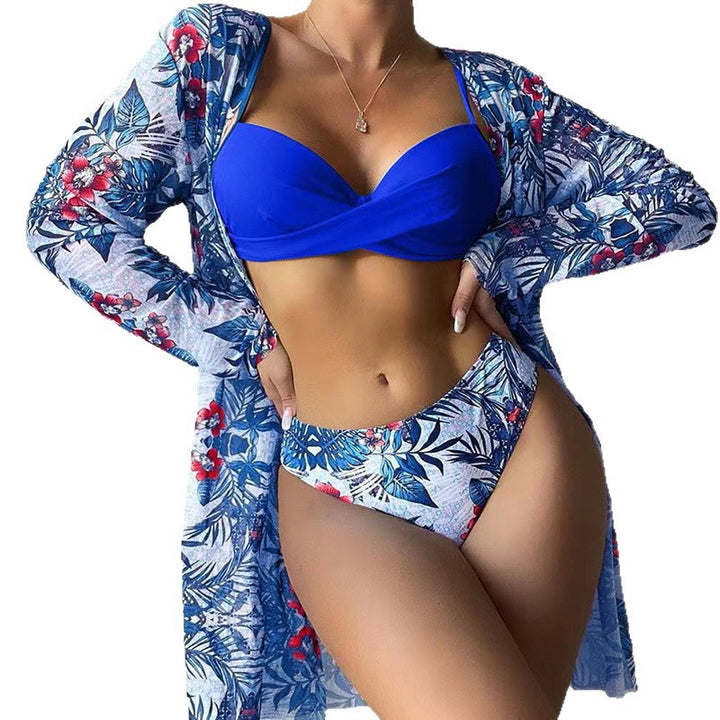 Women's beach kimono with floral pattern Mune Fashion