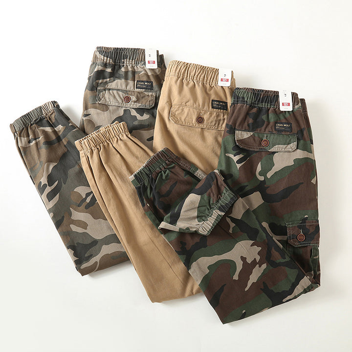 Men's cargo pants in jogger style with drawstring, ankle cuffs, and multifunctional pockets Mune Fashion