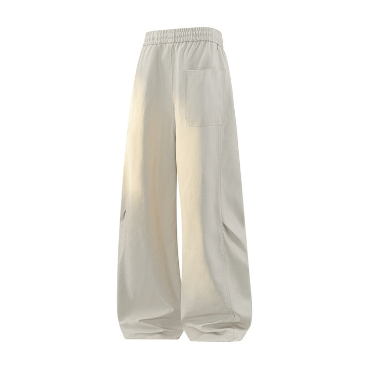 Women's Loose Cargo Leisure Pants with Elastic Waistband, Drawstring & Utility Side Pocket Mune Fashion