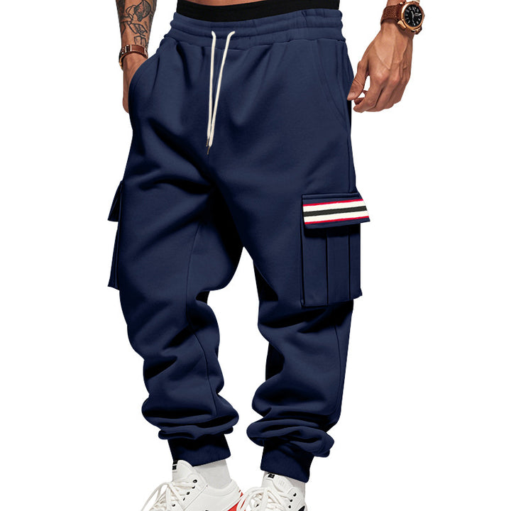 Men's Cargo Jogging Pants with Multiple Pockets and Drawstring Mune Fashion
