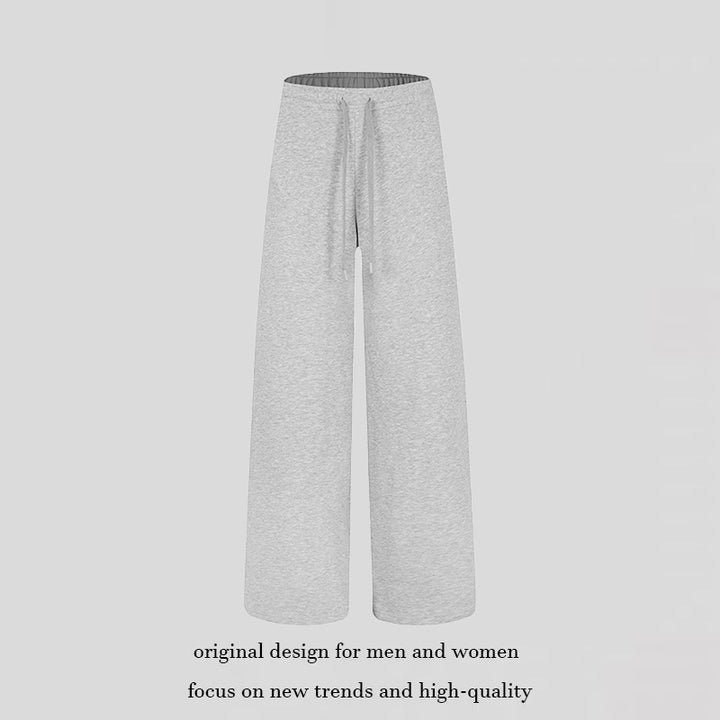 Women's Loose Lounge Jogging Pants with High Waist and Drawstring Mune Fashion