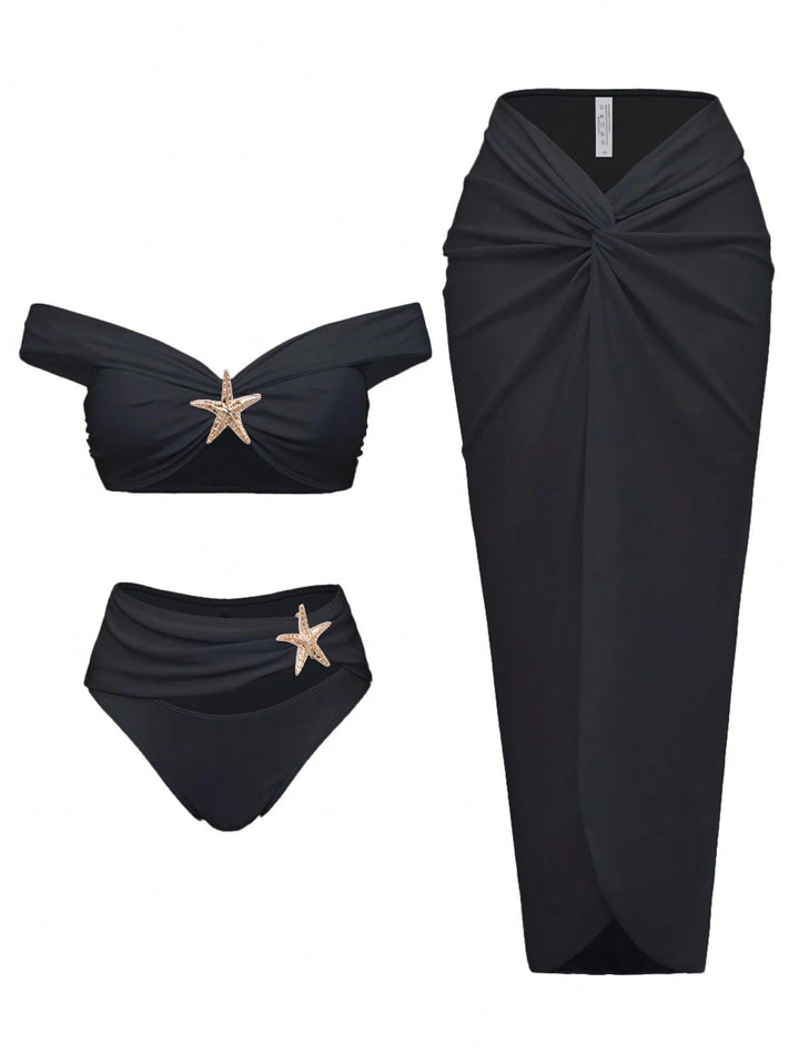 Women's Elegant Bikini Set with Wrap Skirt Mune Fashion