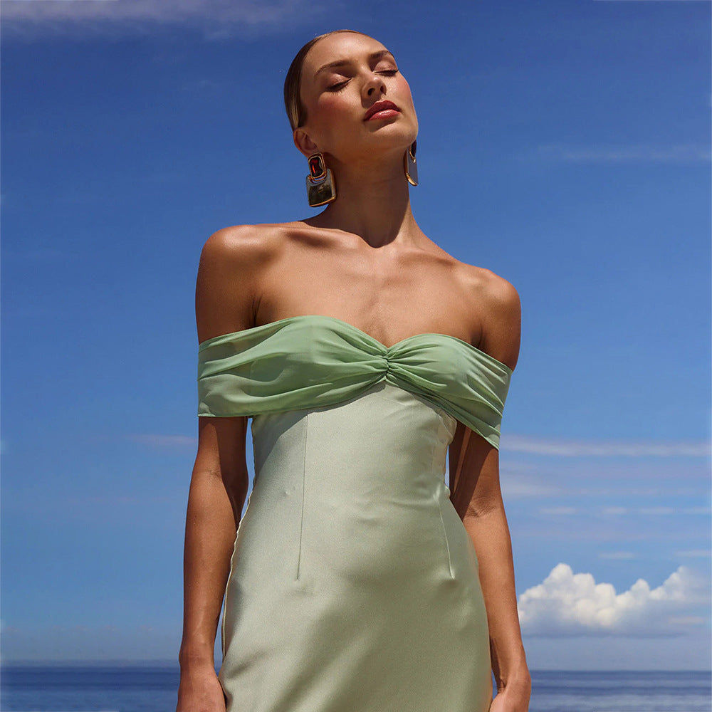 Women's elegant maxi dress with off-shoulder design Mune Fashion