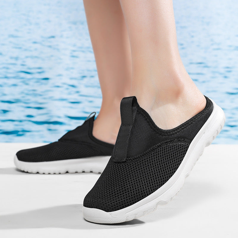 Women’s lightweight quick-drying beach and pool slippers made of breathable honeycomb mesh with flexible profiled lightweight sole Mune Fashion