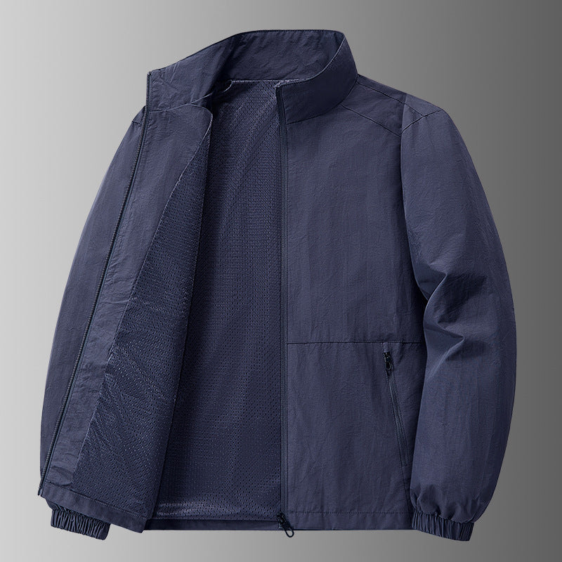 Men's Lightweight Windbreaker with Breathable Mesh Lining Mune Fashion
