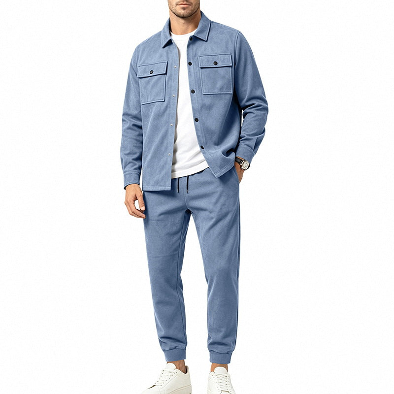 Men's overshirt and jogger set made from soft cotton mix Mune Fashion