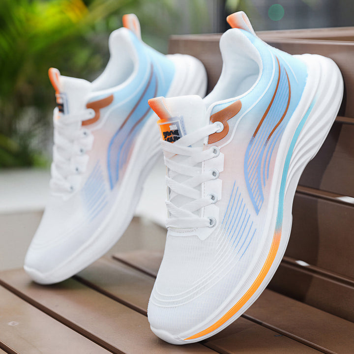 Unisex nan lightweight comfort running sneaker with seamless mesh upper, padded heel collar, and shock-absorbing wave EVA sole Mune Fashion
