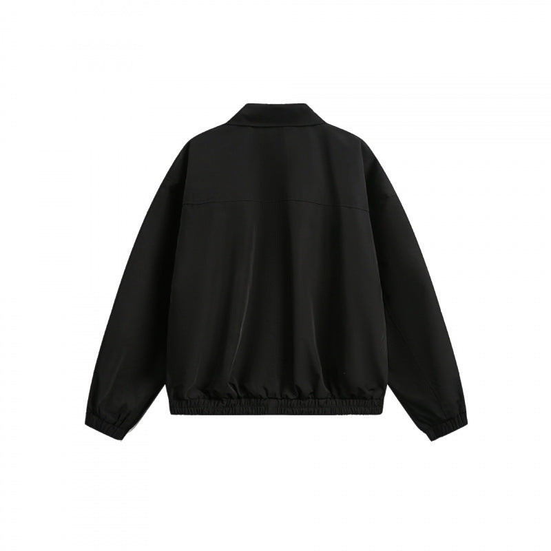 Unisex Boxy Overshirt Jacket with full-length zipper, elastic hem, and chest zipper pocket Mune Fashion