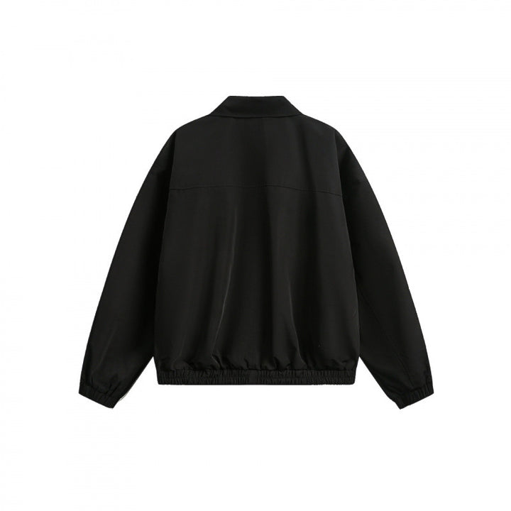 Unisex Boxy Overshirt Jacket with full-length zipper, elastic hem, and chest zipper pocket Mune Fashion