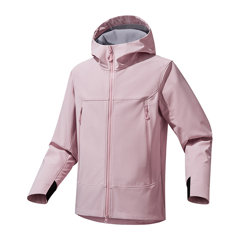 Women Breathable Softshell Hoodie with Water-Repellent Membrane and Two-Way Zipper Mune Fashion