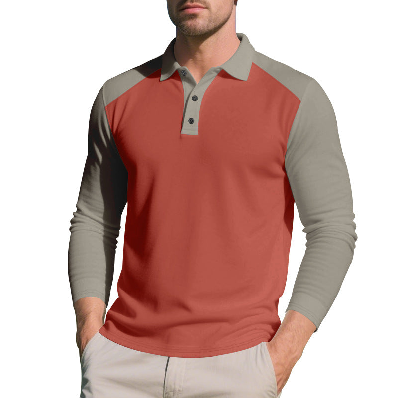 Men's long-sleeved raglan polo made of functional jersey with sporty button placket Mune Fashion