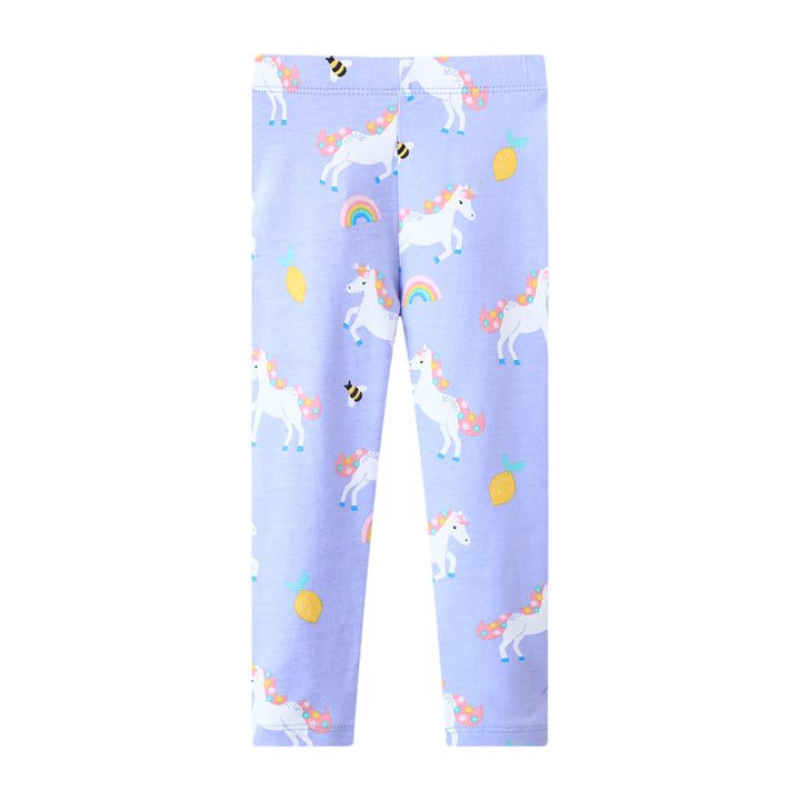 Girls leggings with cheerful unicorn and fruit motif Mune Fashion