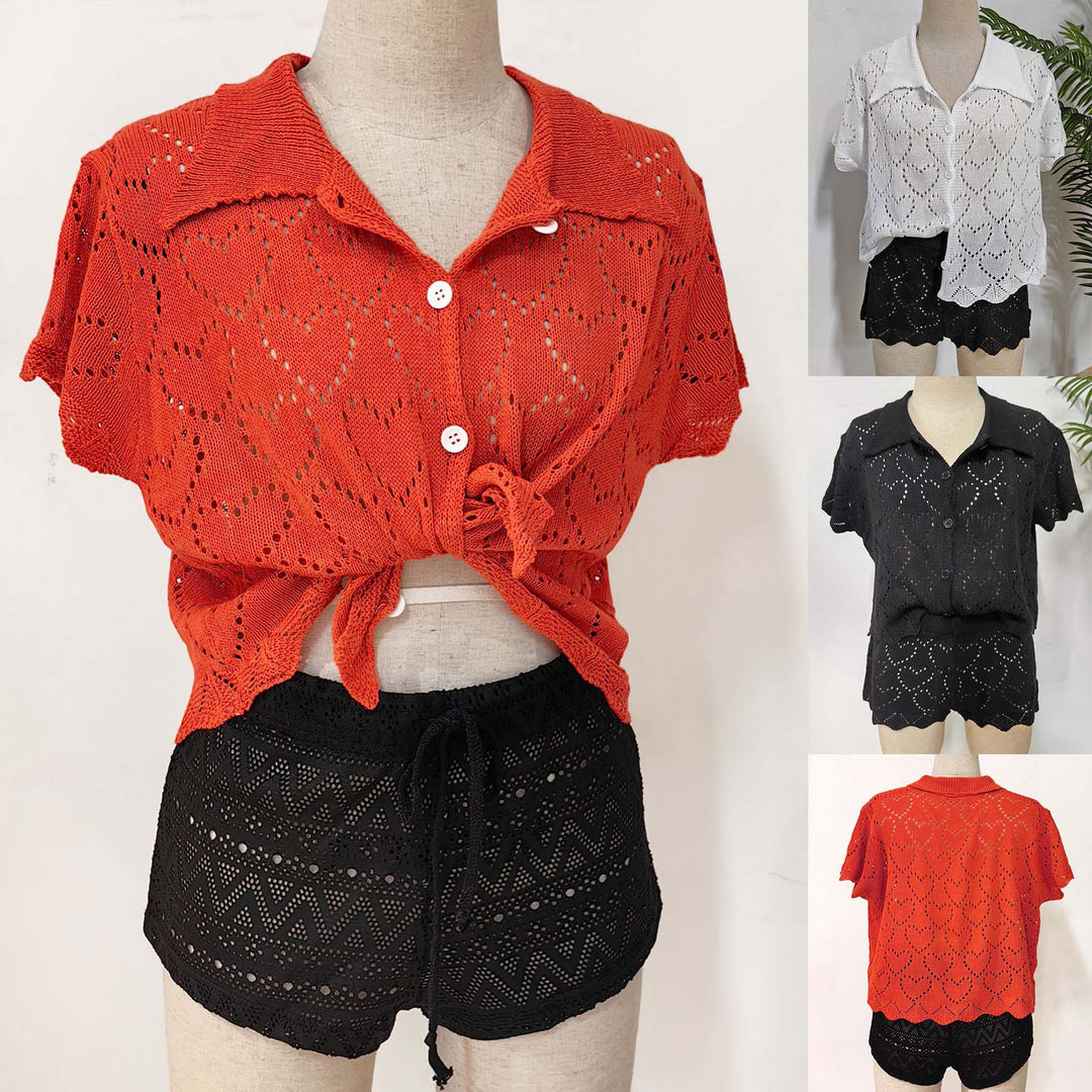 Women's airy crochet cardigan with trendy lace pattern Mune Fashion