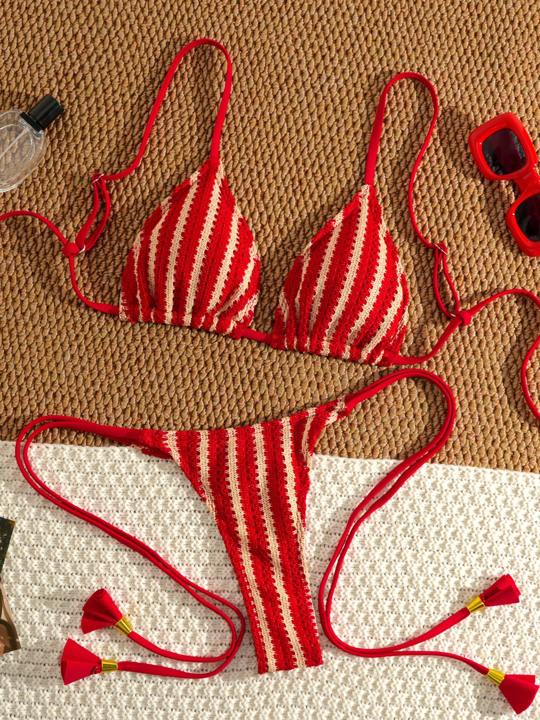 Women Strappy Bikini Set with Adjustable Straps Mune Fashion