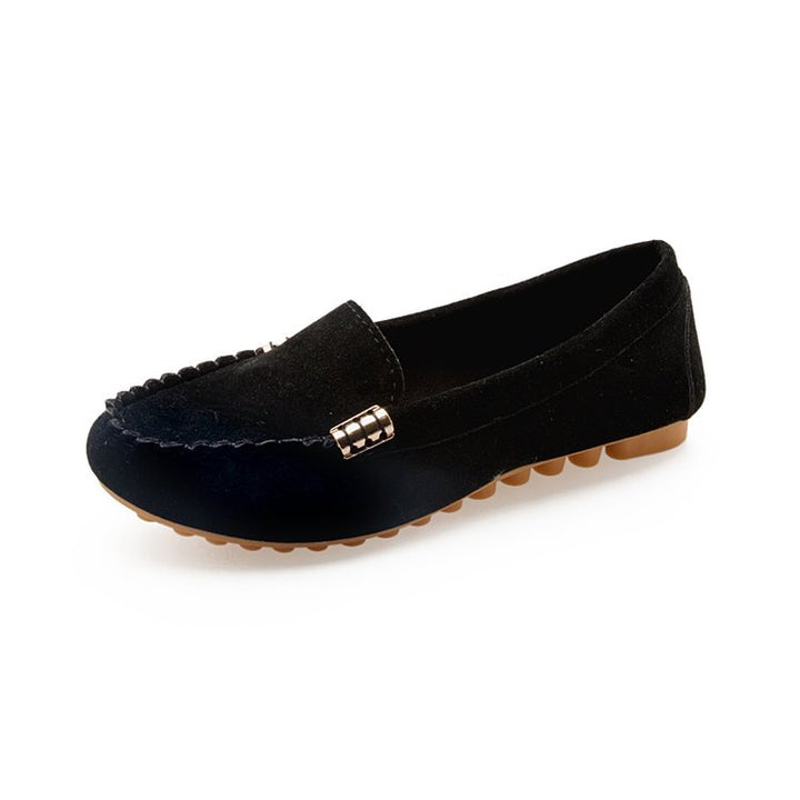 Women's comfortable velour leather moccasins with padded insole Mune Fashion