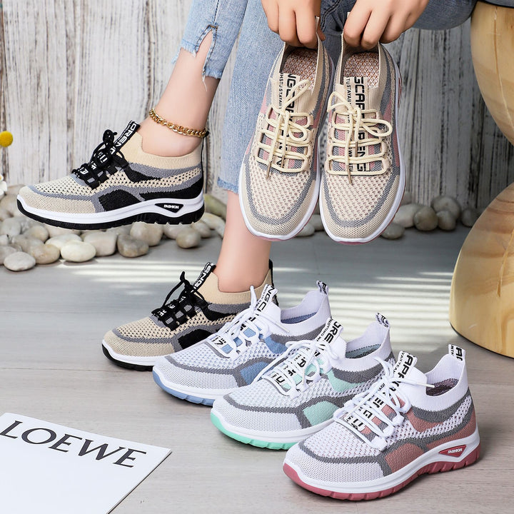 Women's nan sock-like platform sneakers with breathable knit upper and cushioning EVA sole Mune Fashion