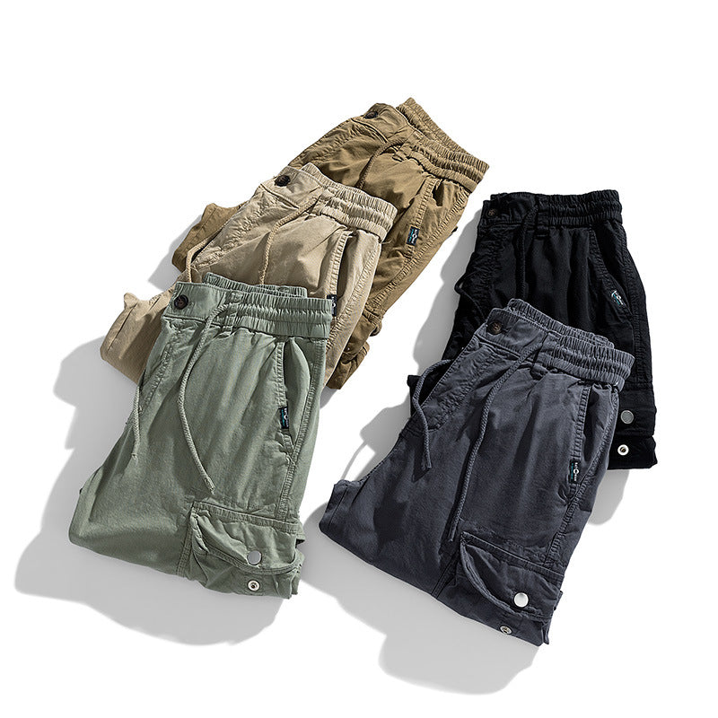 Herren Cargohose im Joggerstil mit elastischem Komfortbund, Multifunktionalen Klapp‑Utility‑Taschen und Knöchelreißverschluss Mune Fashion