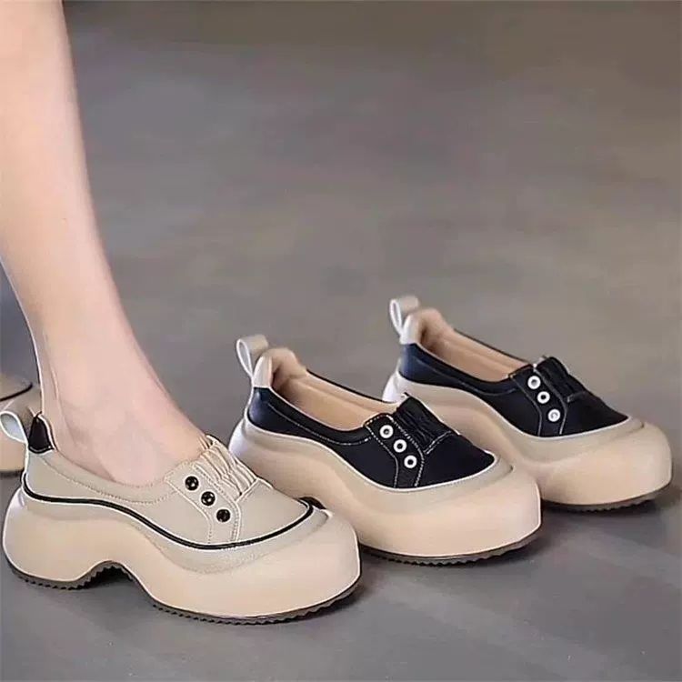 Women's Lifestyle Slip-On Sneakers with Underlying Panel Mune Fashion
