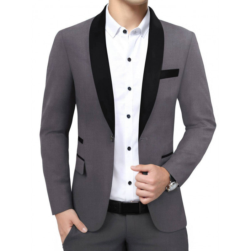 Men's Slim Fit Evening Suit Jacket in Tuxedo Style with Shawl Collar Mune Fashion