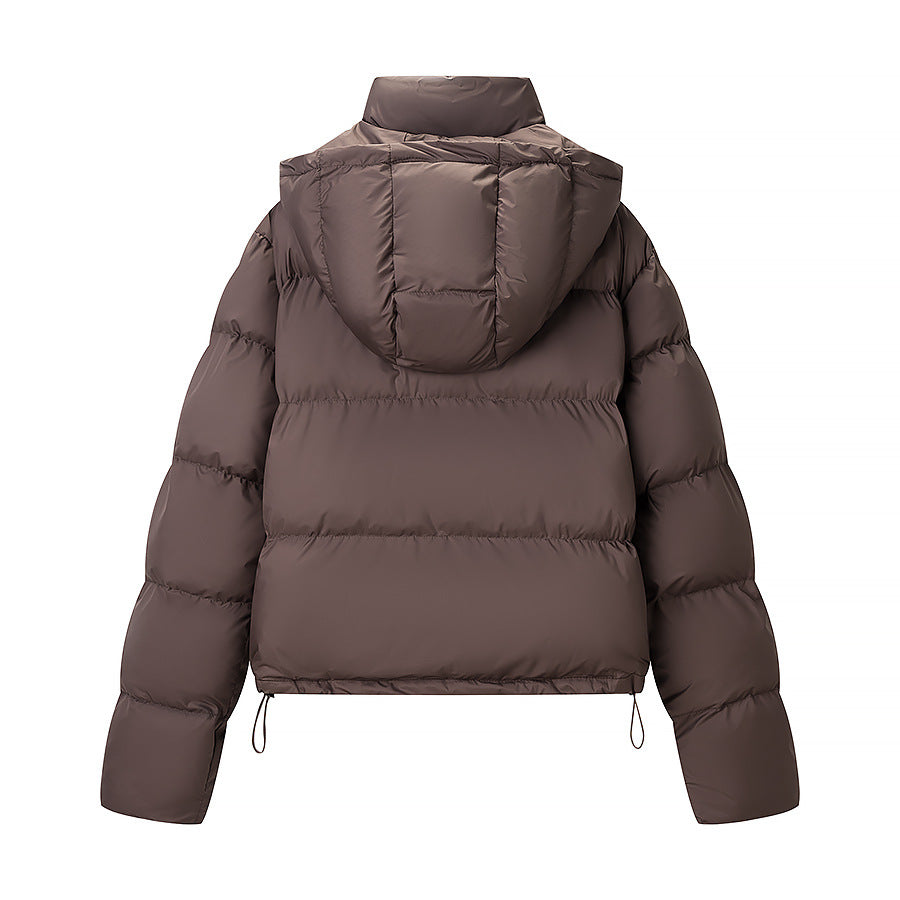 Women's Padded Down-Look Quilted Jacket with Removable Hood Mune Fashion