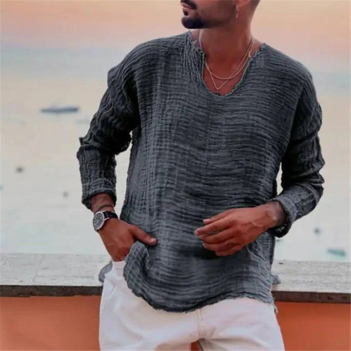 Men's Casual Linen Shirt Mune Fashion