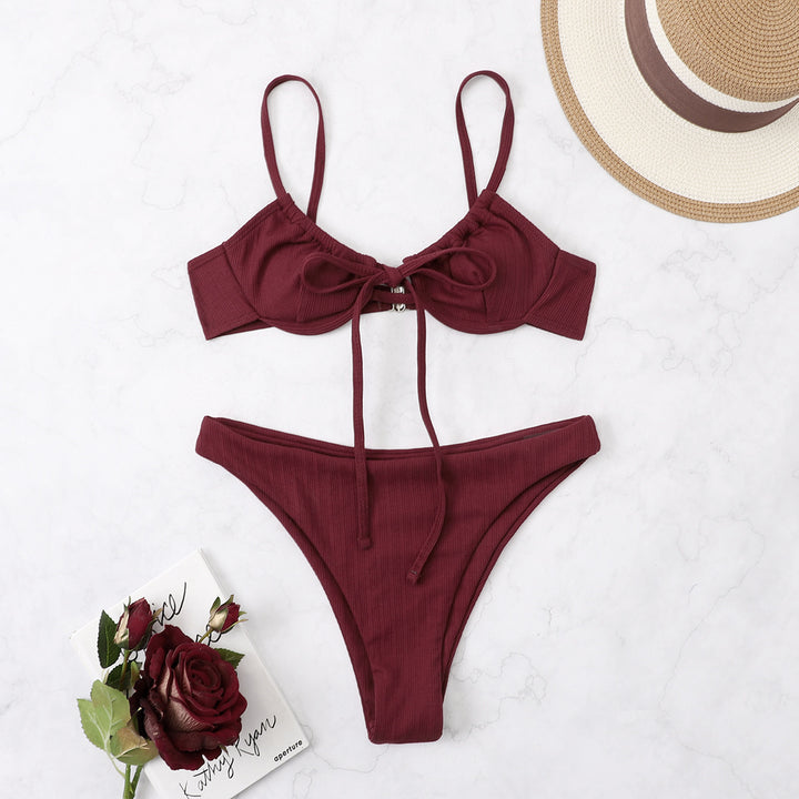 Women's bikini set with adjustable straps and sophisticated knot Mune Fashion