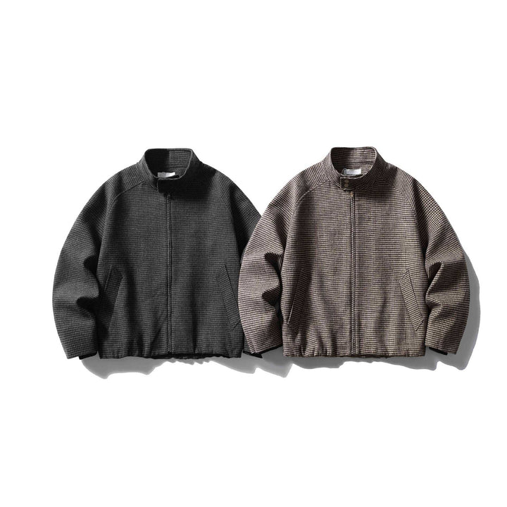 Unisex Short structured blouson jacket with stand-up collar and zipper Mune Fashion