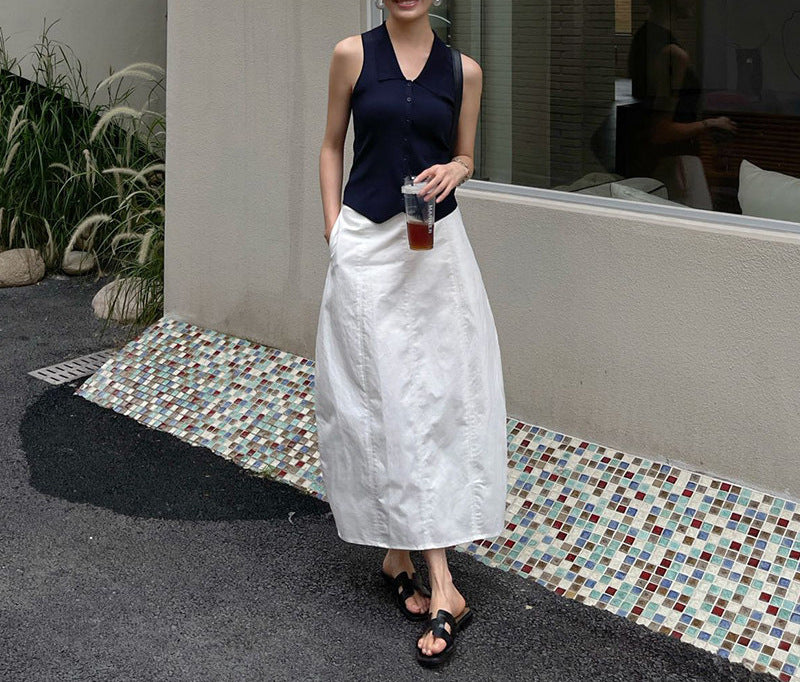 Women Elegant and Airy Maxi Skirt Drune