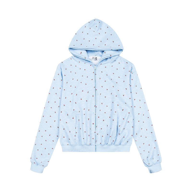 Women's Two-Piece Lounge Set with Hoodie Zip Jacket and Wide Sleep Pants Mune Fashion