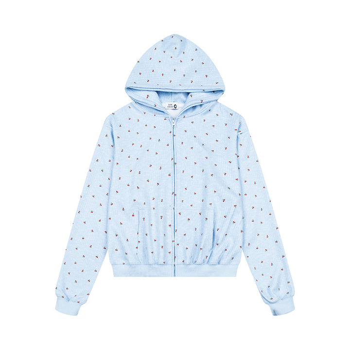Women's Two-Piece Lounge Set with Hoodie Zip Jacket and Wide Sleep Pants Mune Fashion