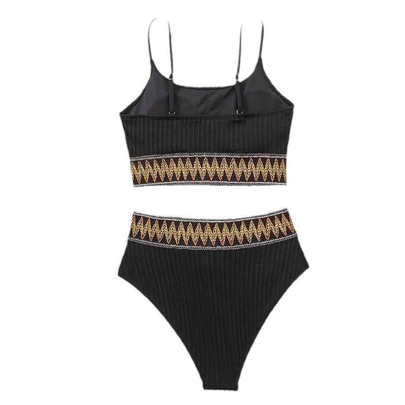 Women's High-Waisted Bikini Set with Sporty Design Mune Fashion