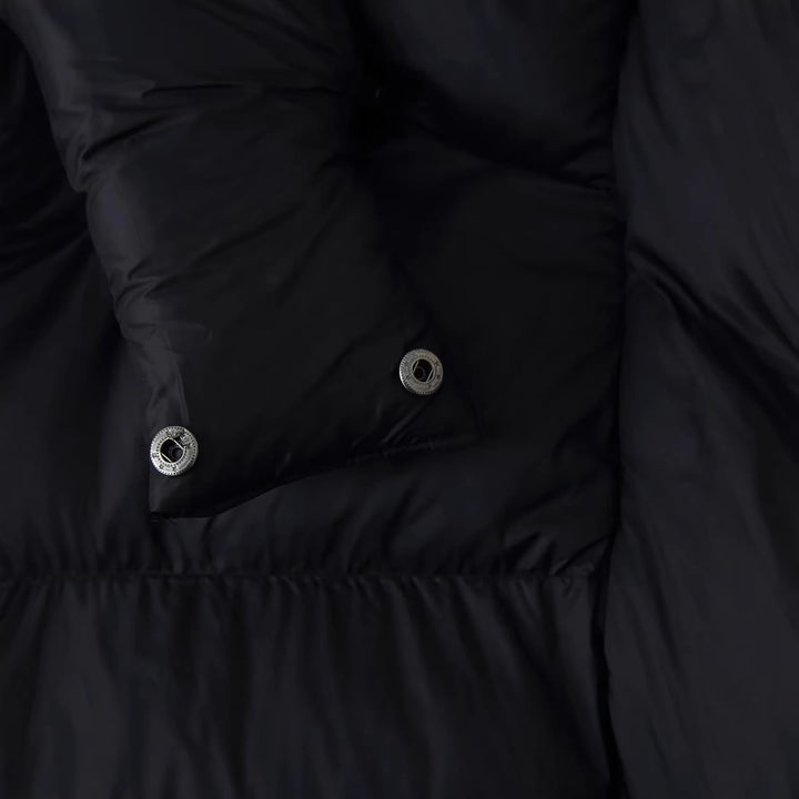 Women's oversized padded hooded quilted jacket with large patch flap pockets Mune Fashion