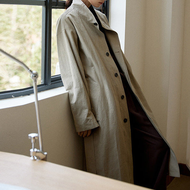 Women's Urban Long Trench Coat Mune Fashion