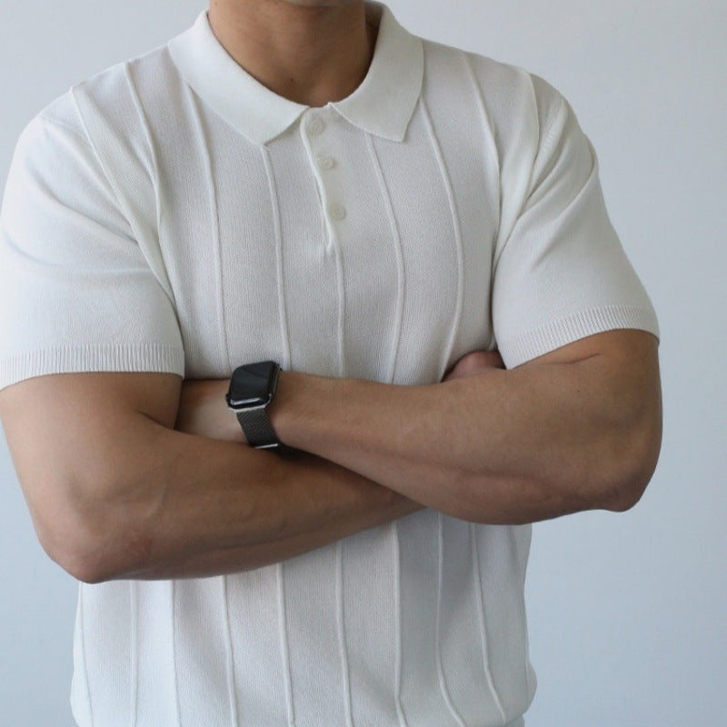 Men's Short Sleeve Polo Shirt with Structure Mune Fashion