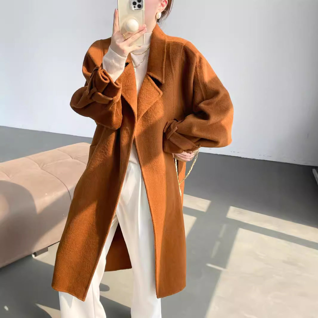 Women's oversized coat with dropped shoulder and long silhouette Mune Fashion