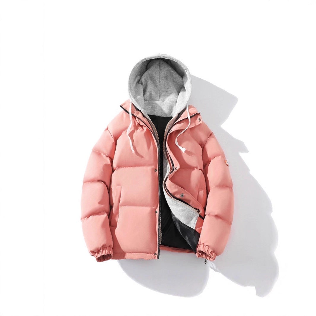 Men's Padded Quilted Jacket with Integrated Hood Layer and Windproof Outer Layer Mune Fashion