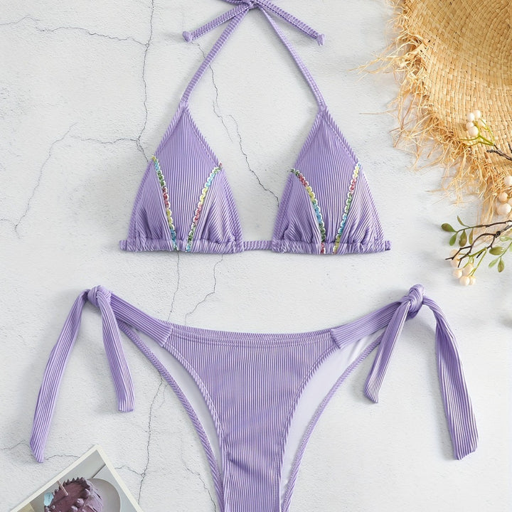 Women's Triangle Bikini with Playful Ties Mune Fashion