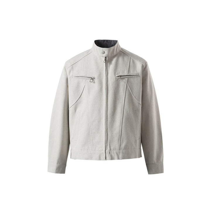 Men's short jacket with stand-up collar and zip pockets Mune Fashion