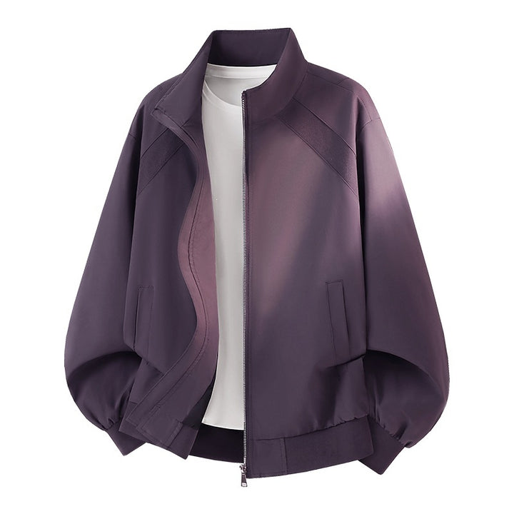 Men's Urban Oversized Bomber with technical seams, high stand collar and rounded hem Mune Fashion